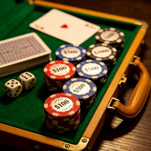 Set Poker Logo Kustom Profesional 14g Clay Composite 39mm Kelas Kasino Texas Hold'em 500pcs Dadu Keramik Kemasan Kotak Aluminium - Product Image 2