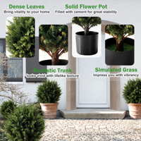 Boule de topiaire artificielle de simulation arbre boules de buis fausses plantes en gros arbres bonsaï pour la décoration de mariage à la maison