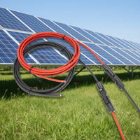 Câble d'extension solaire PNTECH DC-00 10mm2/8 AWG isolé XLPO, homologué IEC TUV, 1000V 1500V, résistant à la poussière et à l'eau