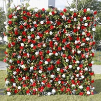 Mur de fleurs artificielles en tissu pour Noël, toile de fond pour vitrines de centres commerciaux, décorations photo Instagram