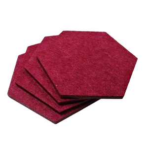 Diseño de suelo insonorizado personalizado para apartamentos de hotel modernos-Paneles insonorizados hexagonales de poliéster absorbentes de sonido 100% - Product Image 1