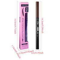 Vente en gros 48 pièces 2 couleurs ensemble stylo à sourcils pointe triangulaire auto-rotatif étanche à la transpiration longue durée haute Pigment bas quantité minimale de commande