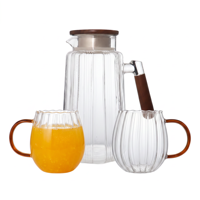 Ensemble de gobelets réutilisables en verre borosilicate de haute qualité en forme de citrouille Lefu pour un usage domestique