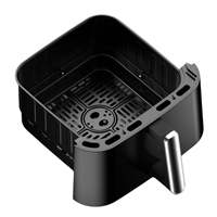 Friteuse à air électrique moderne 10L 1800W carrée sans huile avec écran LED pour la maison, les camping-cars et les cuisines d'hôtel