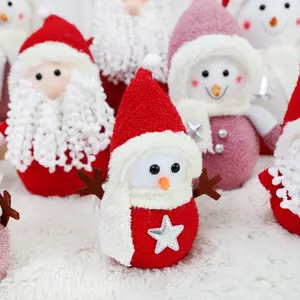 New Year Snowman Plush Toy Christmas Snowman Stuffed Doll Christmas Decoration Santa Home Decorations Give Children Presents