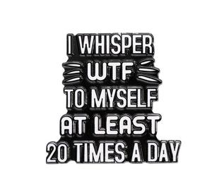 Nouvelle Broche Émail Métallique Créative Personnalisée Noire en Forme de Phrase Anglaise pour Vêtements et Cadeaux - Product Image 2