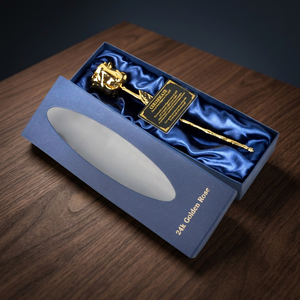 Regalo para el Día de San Valentín, Día del Padre, Navidad - Rosa Natural Real con Baño de Oro de 24k, Empaque Ecológico de Lujo para Decoración del Hogar - Product Image 4