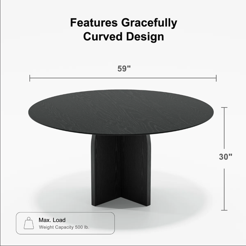 black 59*59*30inch