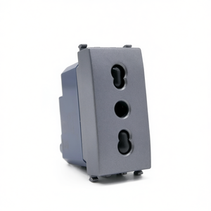 Prise double usage grise 16A 250V compatible avec Vimar Arke - Product Image 3