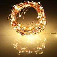 Guirlande de fils de cuivre flexibles de 1M-10M, 10-100 LED, alimentée par piles, micro-lumières multicolores en forme de riz pour bricolage, artisanat, fête, vacances