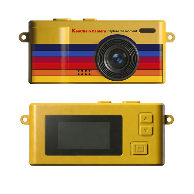 New U6 Mini Keychain Camera 2MP 720P Video 1.54 Inch Screen USB-C Rechargeable Portable Pocket Camera for Kids Students Travel