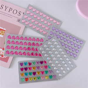 Adorables <span class=keywords><strong>Pegatinas</strong></span> en Forma de Corazón, Gemas de Cristal, <span class=keywords><strong>Pegatinas</strong></span> de <span class=keywords><strong>Diamantes</strong></span> de Imitación para Decoración de Uñas y Rostro, <span class=keywords><strong>Pegatinas</strong></span> Decorativas Autoadhesivas - Product Image 4
