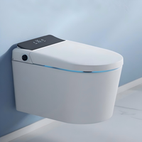WC intelligent électrique haut de gamme avec siège chauffant, cuvette de toilette de luxe murale, toilette intelligente pour hôtel cinq étoiles