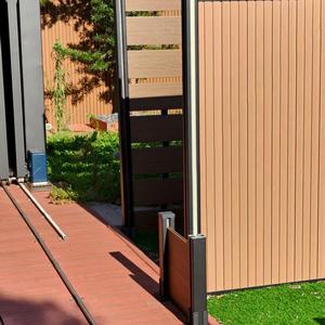 Bền <span class=keywords><strong>WPC</strong></span> Snap-cùng nhau hàng rào với lõi rắn và khung nhôm cho vật nuôi và trẻ em an toàn - Product Image 3