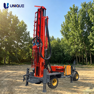 Machines de forage portables UNIQUEMAC, machine de forage hydraulique montée sur remorque de 400 m pour l'Amérique du Sud, usage industriel et aquifères. - Product Image 1