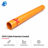 Tuyau de conduit en CPVC résistant à la corrosion, tuyau de conduit électrique rigide, tuyau de protection de câble haute température