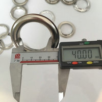 Œillets métalliques en acier inoxydable de 40 mm pour tissu de rideau, vente en gros