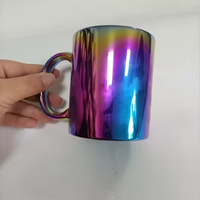 Mug à café en céramique personnalisé avec glaçure perlée et logo électroplaqué pour cadeau de mariage, maison ou café (vente en gros)