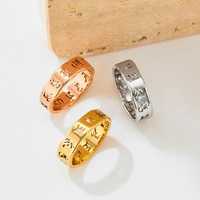 Bagues de couple ajourées Mantra, style européen et américain, bague spirituelle pour usage quotidien, vente en gros