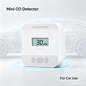 Detector de CO <span class=keywords><strong>para</strong></span> Auto, Mini, con Pantalla LCD PPM, Sensor Electroquímico, <span class=keywords><strong>Alarma</strong></span> Sonora y Luminosa, Monitor Portátil <span class=keywords><strong>para</strong></span> RV, Camioneta, Autocaravana - Product Image 5
