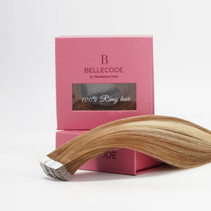 Extensions de cheveux à bandes adhésives 100% humaines de qualité supérieure 7 étoiles, vierges, Remy chinois, double bande, lisses, double trame - Product Image 2