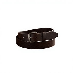 Ceintures formelles vintage pour hommes BS INTERNATIONAL en cuir de vache naturel, boucle à ardillon en acier durable, longueur personnalisable, écologiques, solides, 3,8 cm - Product Image 2