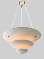 Lustre en plâtre blanc, style campagnard, chambre à coucher, lampe de salon, hôtel, luminaire suspendu