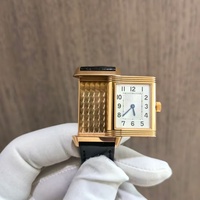 Montre rectangulaire réversible pour homme, bracelet en cuir, montre à quartz, affichage jour/nuit, montre de luxe classique pour affaires, style Reverso