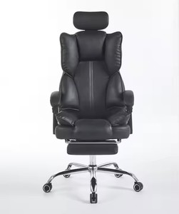 Sang trọng Giám đốc điều hành Ergonomic ông chủ máy tính bàn màu đen PU da ghế văn phòng - Product Image 2