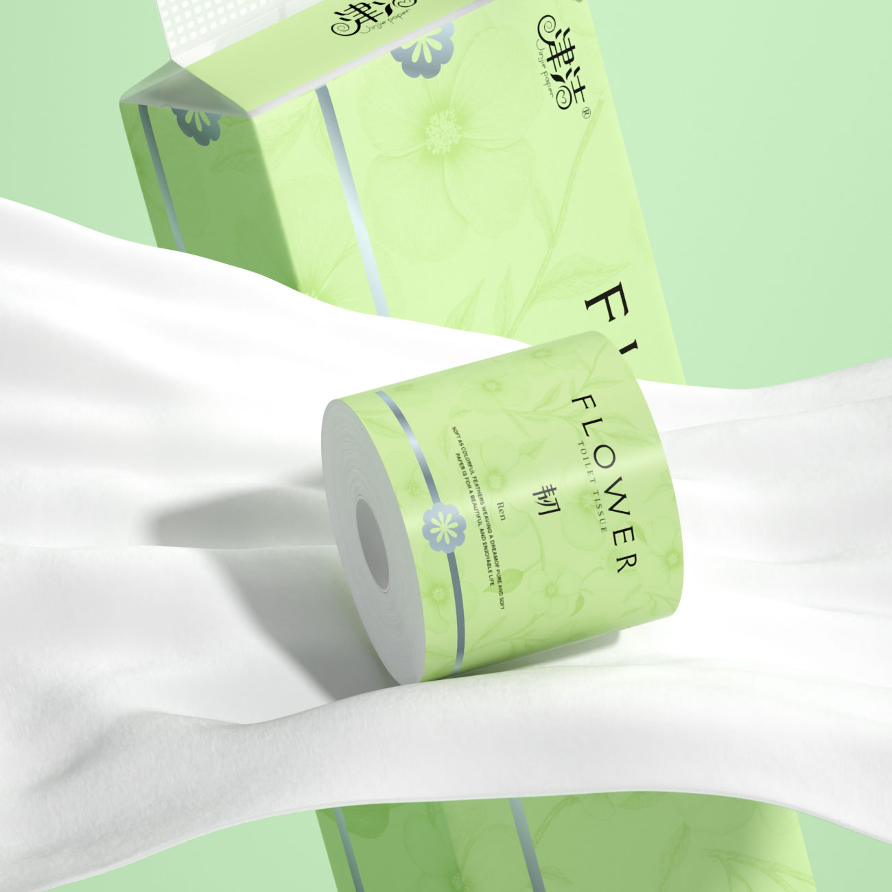 Multi Ply Soft Bamboo Fiber Hollow Core Toilet Paper Eco Safe For Sensitive Skin Bathroom Rolls
