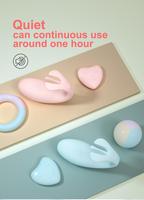 Ventes chaudes, vibrateur sans fil en forme d'œuf en silicone rose et bleu, étanche, avec télécommande et recharge par trou d'épingle