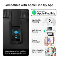 Sac à dos à roulettes compatible avec Apple Find My, sac à dos à roulettes avec pompe intégrée, sac à dos de voyage à compression automatique