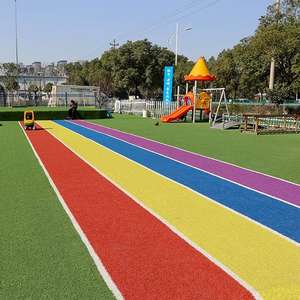 JS Rouge Rose Orange Noir Vert Gazon <span class=keywords><strong>Synthétique</strong></span> Violet Bleu Gris Gazon Artificiel Coloré pour Projet Extérieur Maternelle - Product Image 6