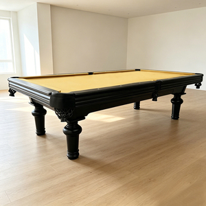 โต๊ะพูลขนาด 6 ฟุต 7 ฟุต 8 ฟุต พร้อมลิ้นชัก โต๊ะบิลเลียดไม้เนื้อแข็งหินชนวนธรรมชาติสุดหรูทันสมัย พร้อมท็อปแบบเทนนิสและม้านั่ง - Product Image 1