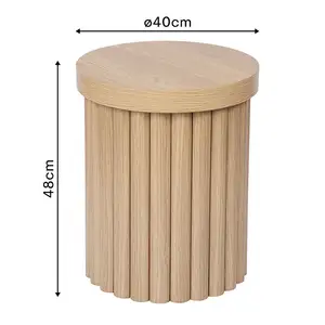 Mesa de centro redonda de madeira minimalista e elegante com novo design