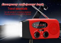 Radio AM/FM électronique légère à manivelle solaire, nouvelle arrivée, 2000 mAh, type C, pour survie