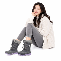 Bottes de neige imperméables YL7193 pour femmes, chaudes et tendance, mi-mollet, pour l'extérieur, vente en gros