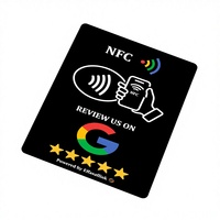 Carte de visite RFID ISO NFC 213 avec puce et code QR (matériau PVC) - Conception étanche 13,56 MHz pour stimuler les avis Google et les commentaires clients CLF