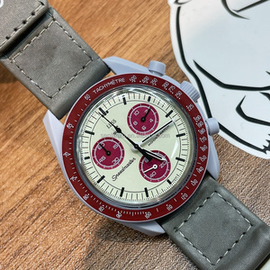 Nouvelle Montre-bracelet Chronographe à Quartz en Plastique Tendance 2025 pour Hommes, Vente en Gros Moonwatch pour Boutiques en Ligne - Product Image 2