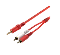 CABLEPELADO Kabel Audio Stereo Berlapis Emas 3.5mm Male Male |   5 Meter Model F620 untuk Amplifier Speaker Tablet PC Mobile TV DVD