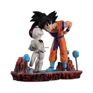 Statue en résine de la scène de combat de Goku contre Freezer de <span class=keywords><strong>Dragon</strong></span> <span class=keywords><strong>Ball</strong></span> avec base en pierre, figurine de collection d'anime, artisanat pour les fans, cadeau - Product Image 1