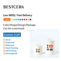 Bestcera - Assiette à dessert en céramique écologique personnalisable de 8 pouces à motif de fruits, bols à eau, bols à nourriture