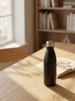 Bouteille d'eau isotherme personnalisée en acier inoxydable 500 ml à double paroi pour la randonnée et la salle de sport