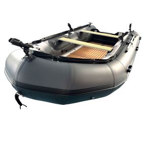Reachsea 1.2mm PVC Aluminium Deck 8 Places 4.2m Noir & Gris Foncé Bateau pneumatique avec tableau arrière à vendre - Product Image 2