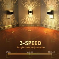 Projecteur Veilleuse LOHAS, Lumière Blanche Chaude, Éclairage Réglable Haut et Bas, Lampe Murale LED Moderne en Forme d'Étoile, à Brancher, pour Chambre d'Enfants et Adultes