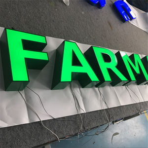 Letrero iluminado LED personalizado, logotipo frontal de acrílico y vidrio a buen precio para letrero de tienda minorista de negocios - Product Image 2