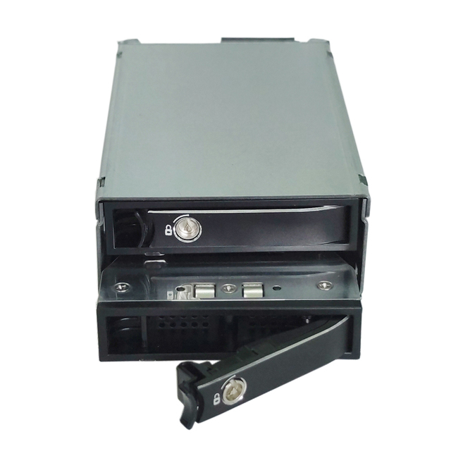 Dual Bay 2.5 Inch SATA Hot Swap Mobile Rack Removable Tray Enclosure for 15mm HDD/SSD Server Storage
