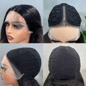 Perruque en dentelle transparente en cheveux naturels brésiliens, couleur naturelle, non traités, sans colle - Product Image 5