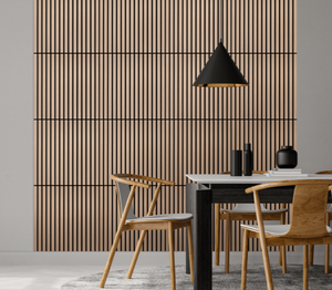 แผ่น<span class=keywords><strong>ไม้</strong></span>โอ๊ควอลนัทลายไม้ แผ่น<span class=keywords><strong>ไม้</strong></span>อัดเอ็มดีเอฟสีดำ แผ่นอะคูสติกแบบร่อง - Product Image 4