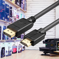 Kabel Konverter Dajiang Male-Male dengan Konduktor Tembaga Berlapis Timah 1080p 60Hz 3m/5m/10m Selubung PVC untuk PC HDTV Desktop Laptop